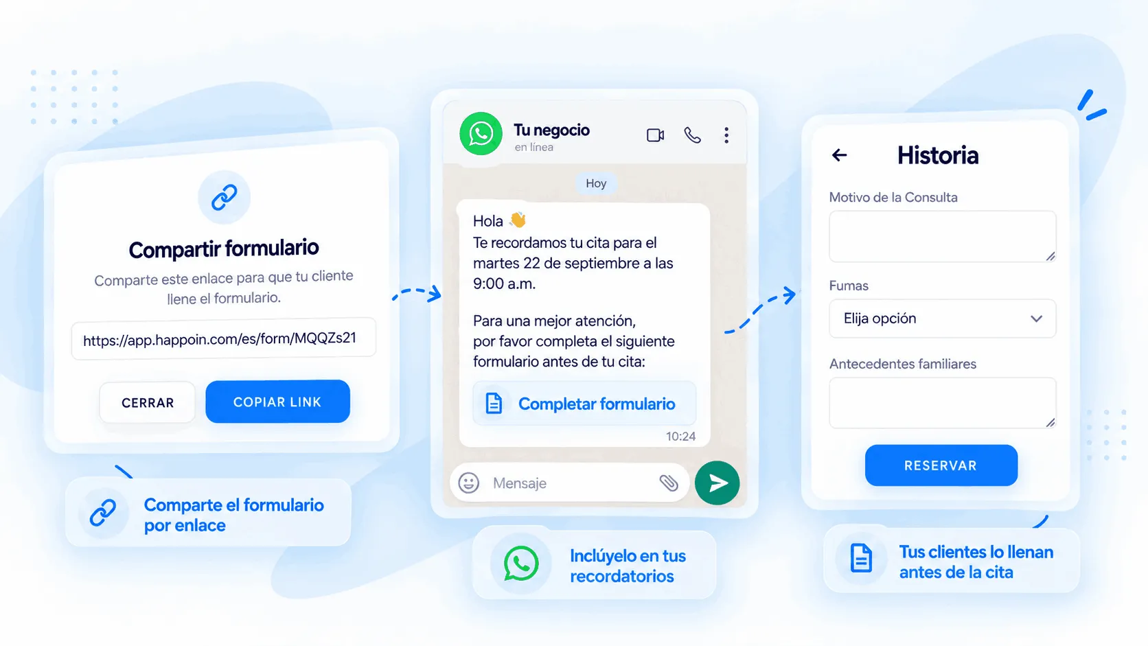 Recopila la información de tus clientes antes de la cita