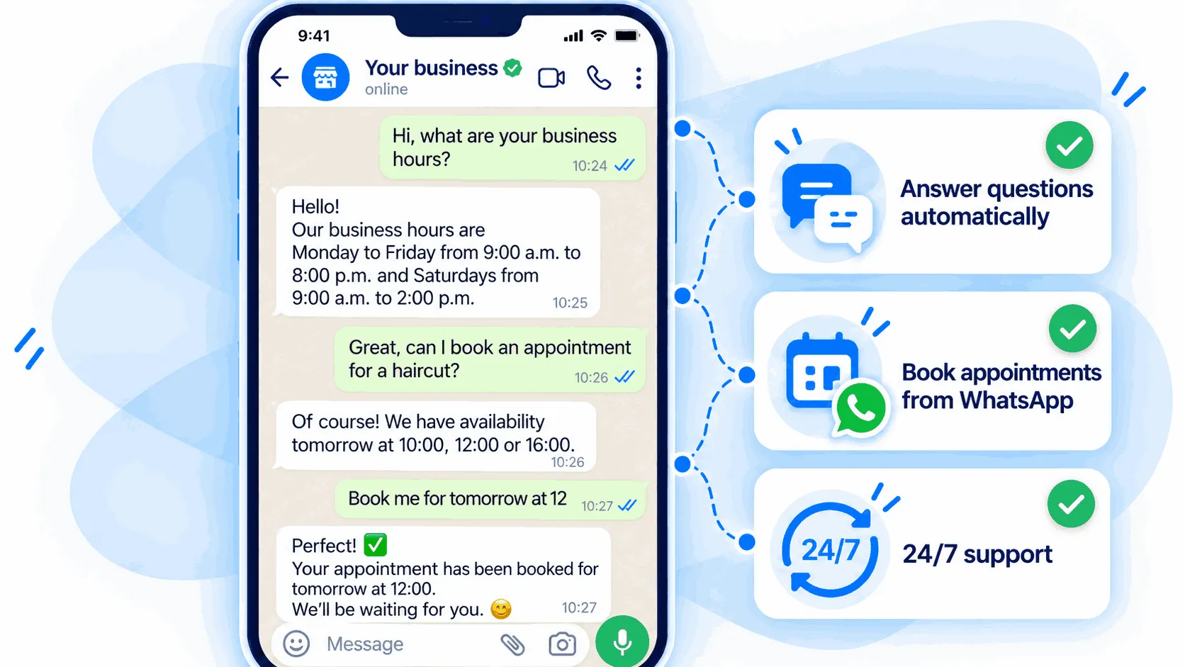Esqueça de passar horas respondendo perguntas pelo WhatsApp