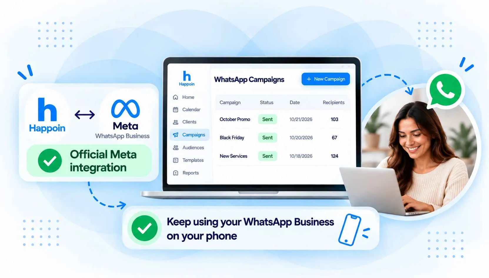 Envie suas campanhas pelo WhatsApp do seu negócio